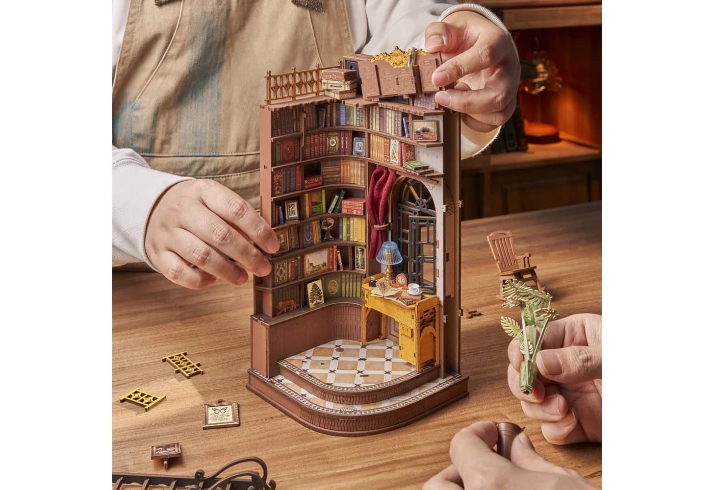ROLIFE 3D-Puzzle Book Nook "Silent Corner Study" Puzzleteile - Bild 5