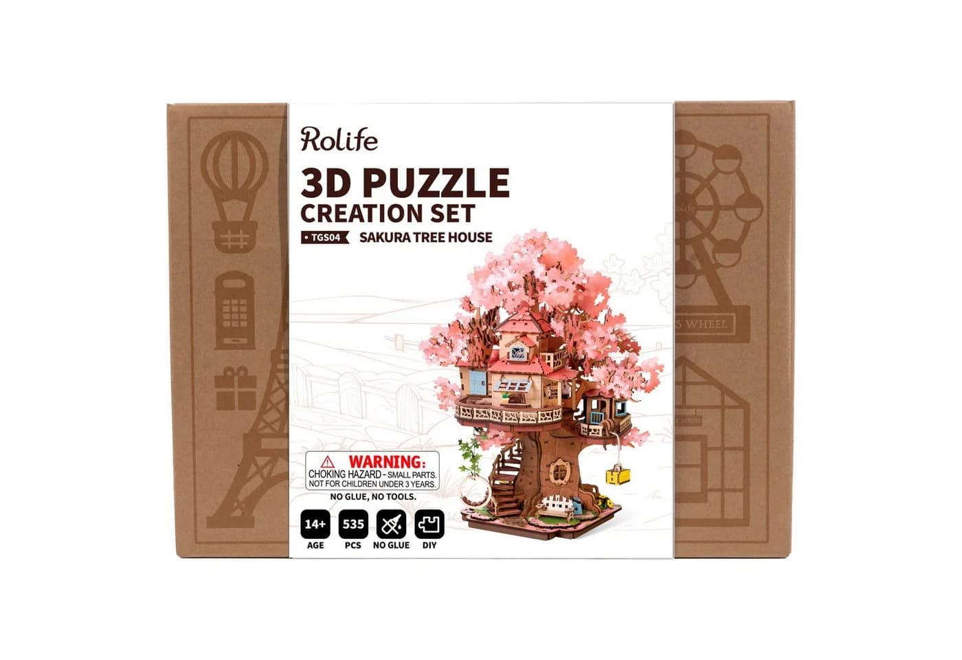 ROLIFE 3D-Puzzle Sakura Baumhaus aus Holz, 535 Teile