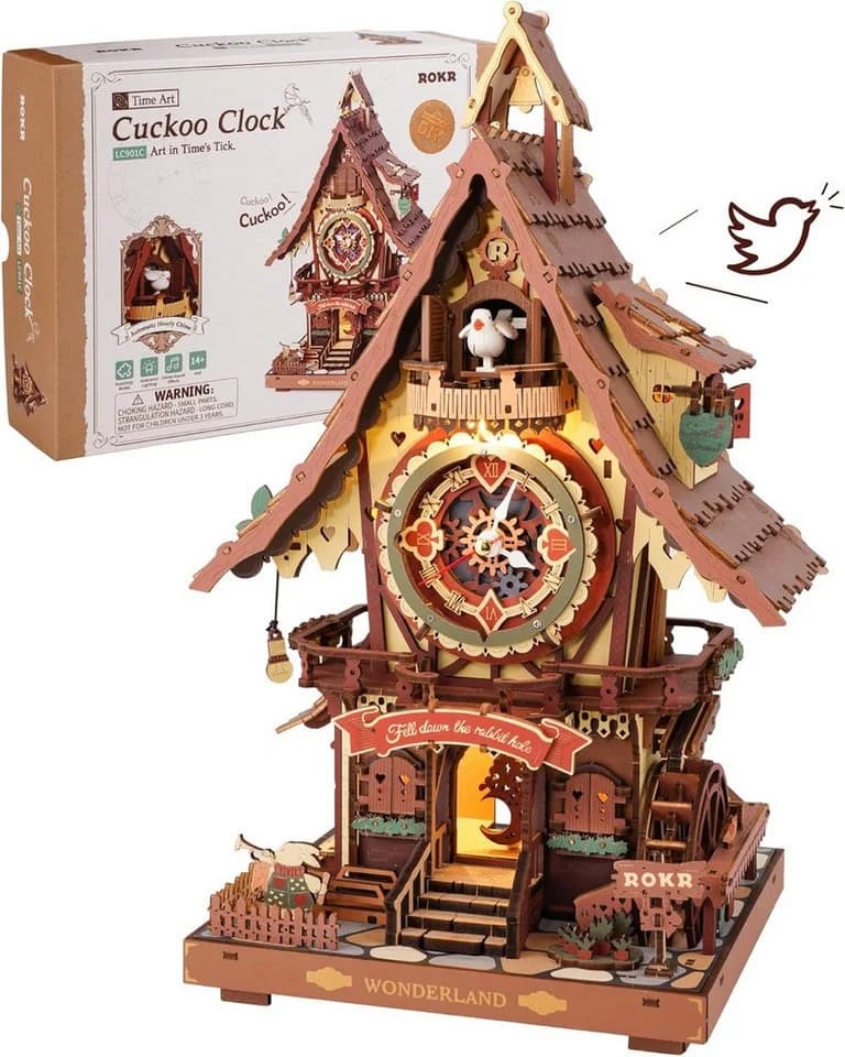 ROKR 3D-Puzzle Kuckucksuhr Holz 435 Teile - Bild 2