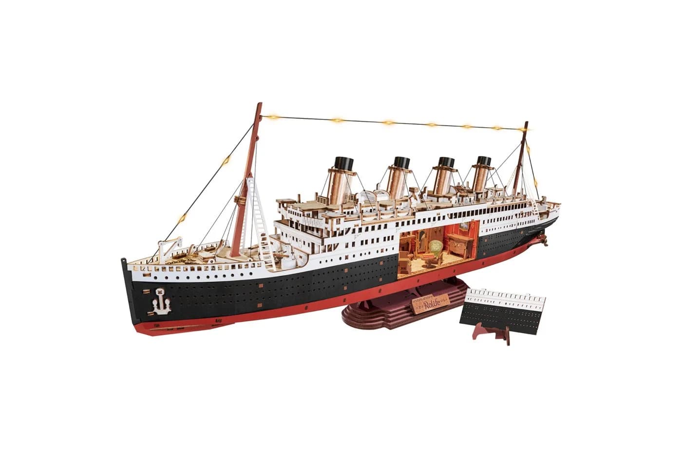 Robotime Modellbausatz 1912 - Eternal Atlantic Voyager Mechanisches Holzpuzzle 433-tlg - Bild 3