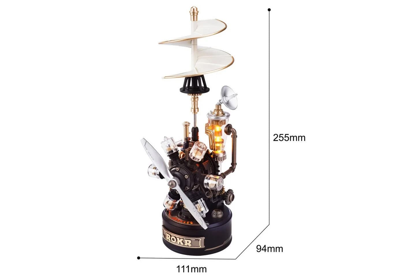 ROKR 3D-Puzzle Da Vinci Helicopter Industrial City - Bild 4