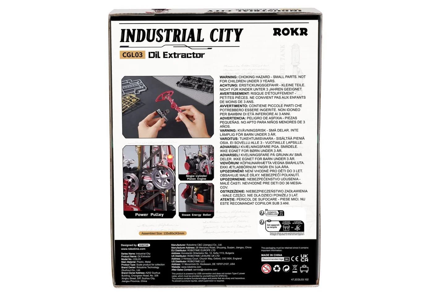 ROKR 3D-Puzzle Industrial City Öl Extractor - Bild 3