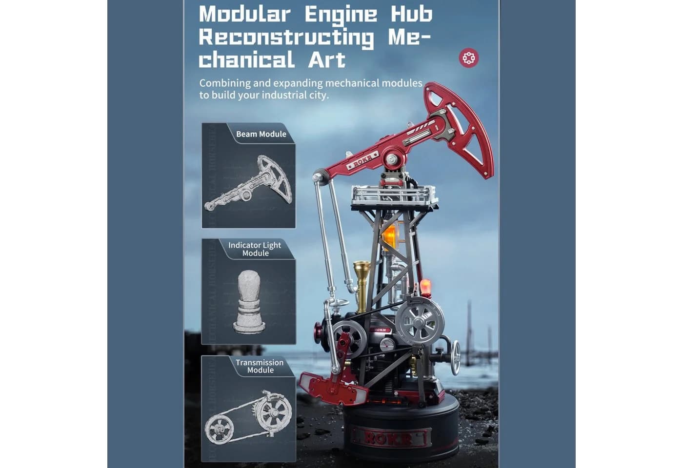 ROKR 3D-Puzzle Industrial City Öl Extractor - Bild 4