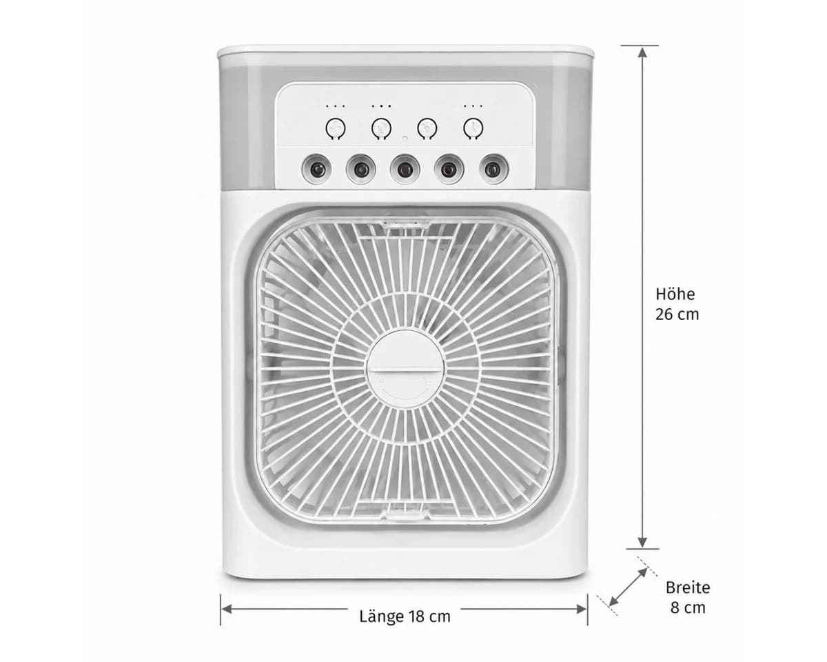 COFI 1453 Tischventilator mit Sprühnebel, LED-Licht und Timer