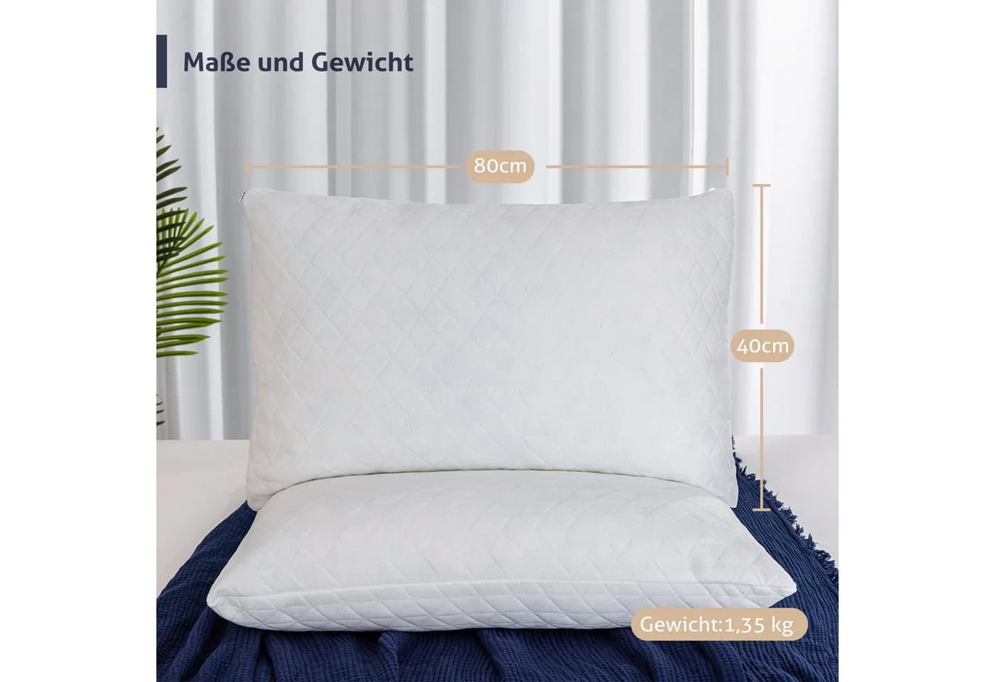 emerspring Nackenstützkissen Memory Foam Ergonomisch Weiß - Bild 5