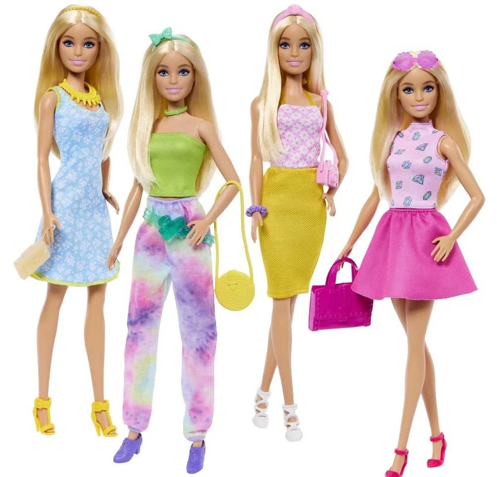 Barbie Anziehpuppe Großes Fashion Mode Spiel-Set Mattel Puppe und Kleidung - Bild 3
