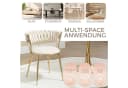 LVHOM Esszimmerstuhl 4er-Set Beige Samt Gold Metallbeine Bild 5