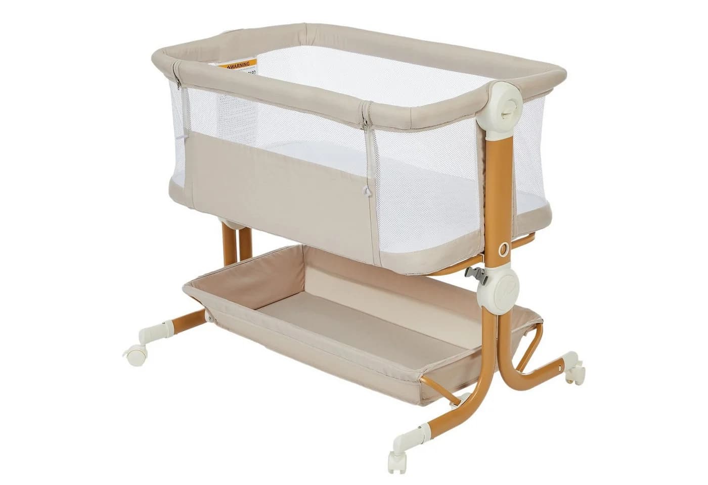 GarveeMore Babybett 3-in-1 Beistellbett Mobiles Babybett höhenverstellbar weiss - Bild 2