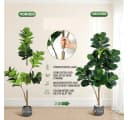 GarveeMore Künstlicher Geigenblatt-Feigenbaum 120 cm Grün Bild 5