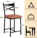 GarveeMore Barhocker 2er Set Braun PU-Leder Bild 1