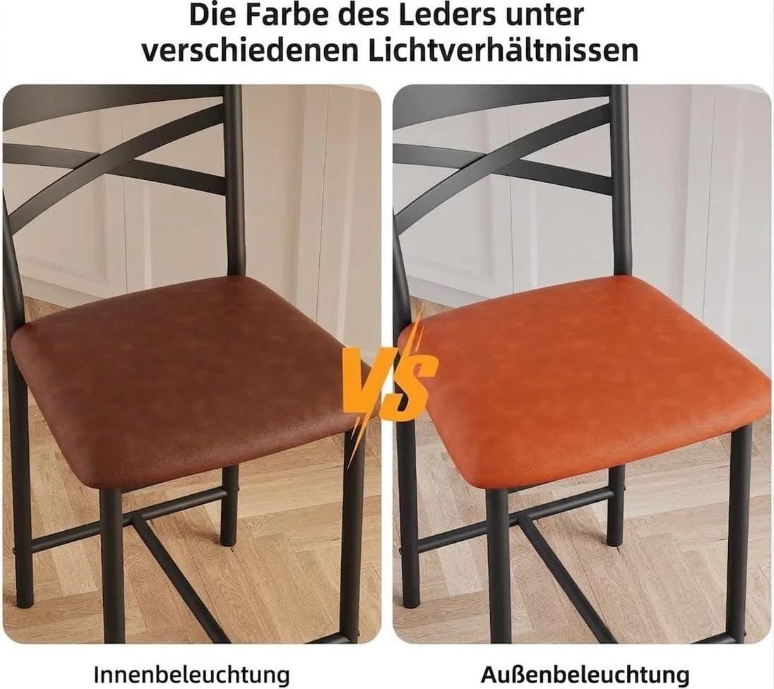 GarveeMore Barhocker 2er Set Braun PU-Leder - Bild 5