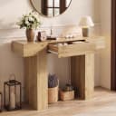 GarveeMore Konsolentisch Landhaus Eiche Beige MDF Bild 2
