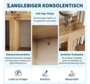 GarveeMore Konsolentisch Landhaus Eiche Beige MDF Bild 4