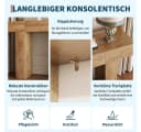 GarveeMore Konsolentisch Landhausstil Braun MDF Bild 4