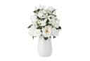 GarveeMore Kunstblume Weiße Rosen in Keramikvase Bild 2