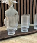 EmirtexHome Longdrinkgläser 6er Set Glas Relief Transparent Bild 1