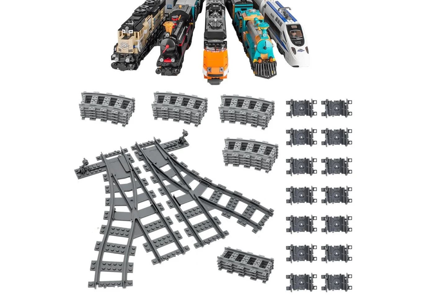 YI Bausteine Zug Schienen Set 36 Stück City Zug Spielset - Bild 2