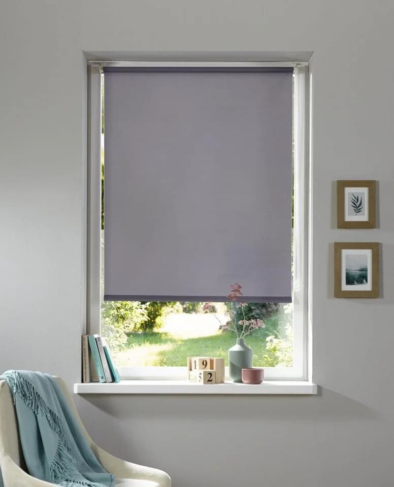 OTTO HOME Seitenzugrollo Themse-Uni Grau Klemmfix - Bild 2