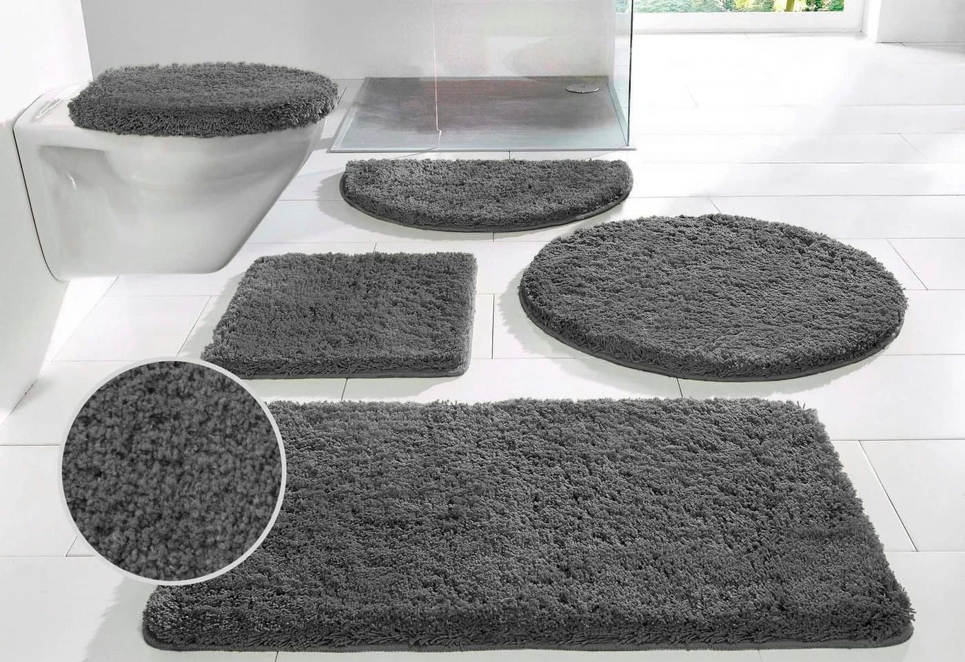 OTTO home Badematte Sanremo Anthrazit Rund 80 cm - Bild 2