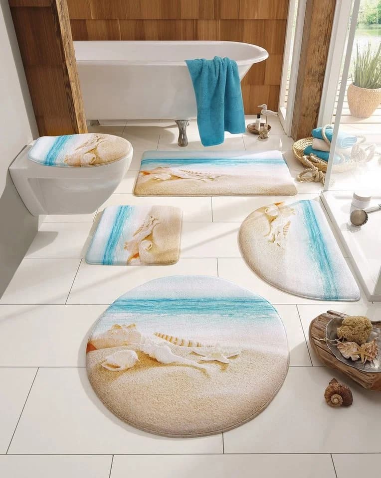 OTTO home Badematte Strand Beige Halbrund Memory Schaum - Bild 2