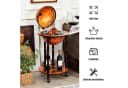 COSTWAY Weinregal Globusbar mit Rollen & Deckel Bild 4