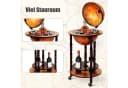 COSTWAY Weinregal Globusbar mit Rollen & Deckel Bild 5