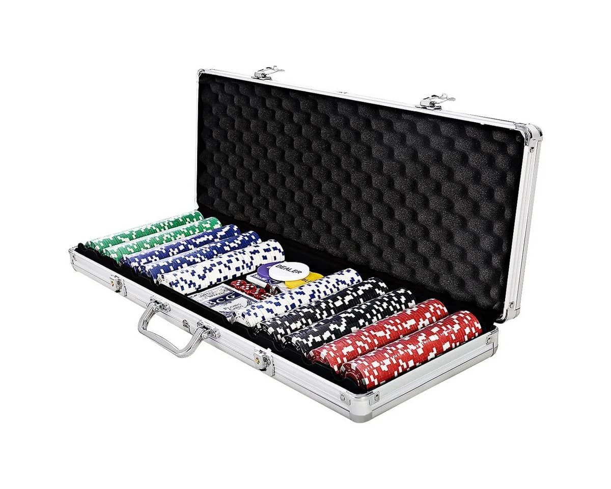 COSTWAY Pokerkoffer 500 Chips mit Tuch - Bild 2