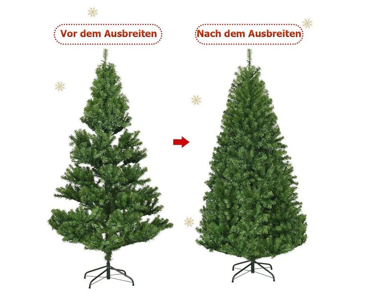 COSTWAY Künstlicher Weihnachtsbaum 180 cm mit 350 LEDs und 11 Modi - Bild 5