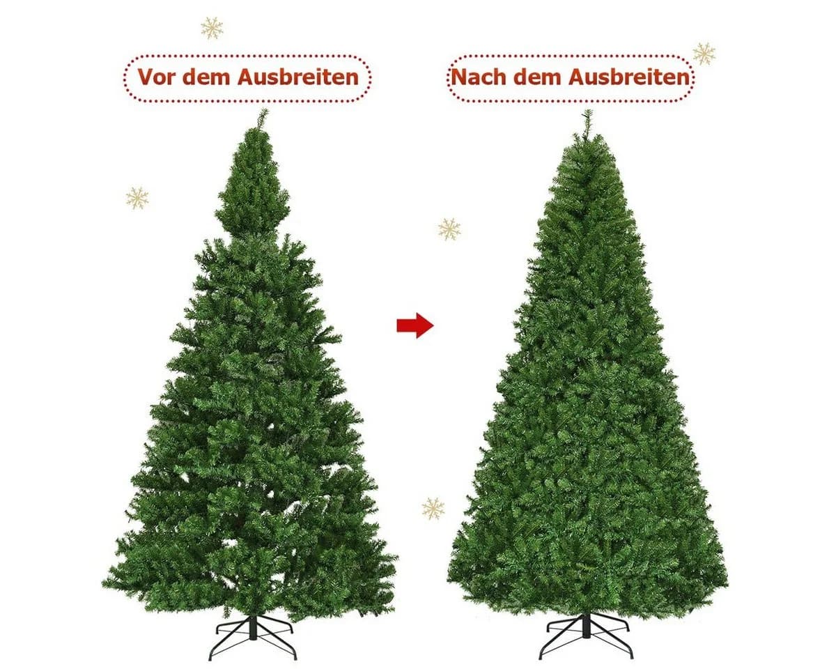 COSTWAY Künstlicher Weihnachtsbaum 1570 Zweige 500 LEDs - Bild 5