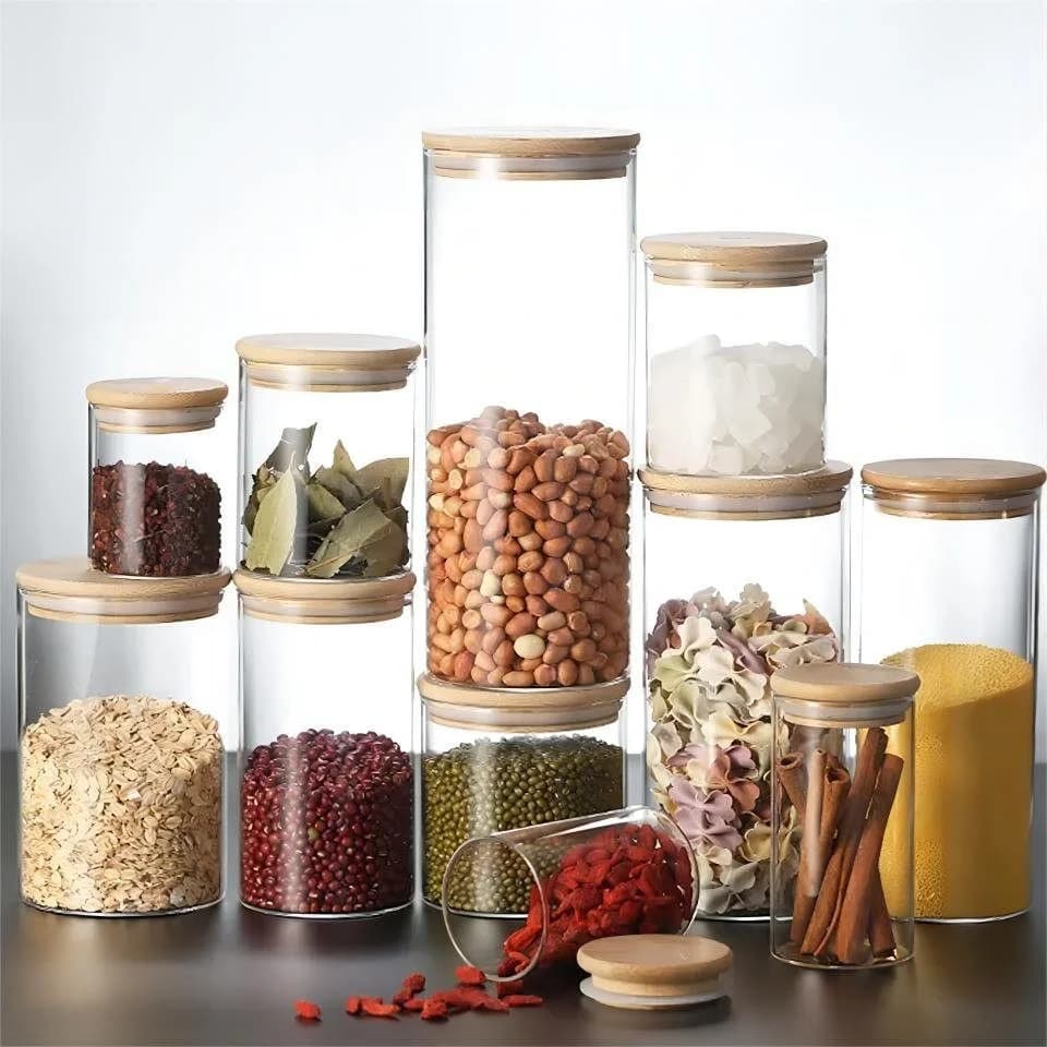 Simloveve Vorratsglas 3er Set Stapelbar Luftdicht Transparent - Bild 2