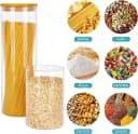 Simloveve Vorratsglas 3er Set Stapelbar Luftdicht Transparent Bild 5