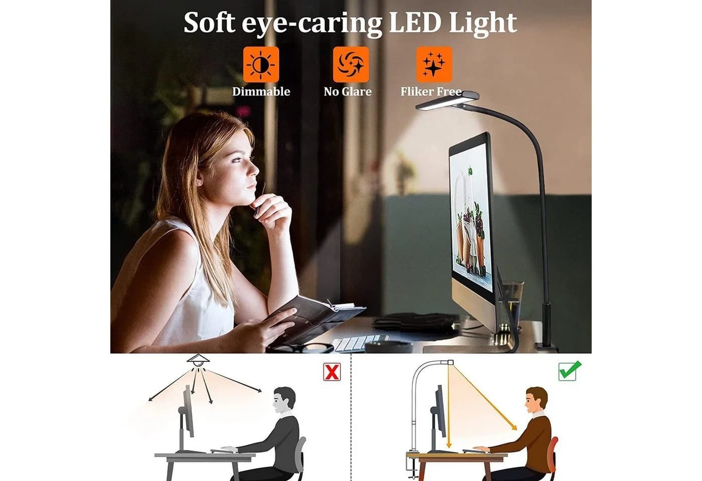 Novzep LED Monitorlampe 46cm dimmbar mit Fernbedienung - Bild 4