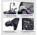GarveeMore Babybett 5-in-1 Reisebett, faltbares Babybett für Babys mit Wickeltisch, Wiegefunktion, Hängespielzeug, 4 verstellbaren Höhen Bild 5