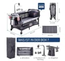GarveeMore Babybett 5-in-1 Reisebett, faltbares Babybett für Babys mit Wickeltisch, Wiegefunktion, Hängespielzeug, 4 verstellbaren Höhen Bild 3