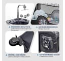 GarveeMore Babybett 5-in-1 Reisebett, faltbares Babybett für Babys mit Wickeltisch, Wiegefunktion, Hängespielzeug, 4 verstellbaren Höhen Bild 5