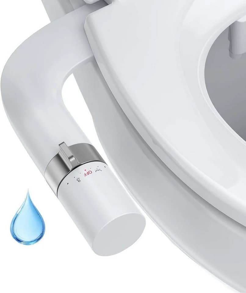 GarveeMore Bidet-Aufsatz Weiß mit einstellbarem Druckschalter - Bild 2