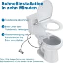 GarveeMore Bidet-Aufsatz Weiß mit einstellbarem Druckschalter Bild 5