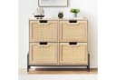 GarveeMore Schuhschrank mit 4 Klappen und 8 Ablageflächen Braun Bild 2