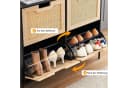 GarveeMore Schuhschrank mit 4 Klappen und 8 Ablageflächen Schwarz Bild 5