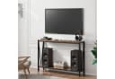 GarveeMore Konsolentisch Schmal Holz Braun mit Stauraum Bild 4
