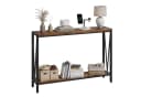 GarveeMore Konsolentisch Schmal Holz Braun mit Stauraum Bild 5