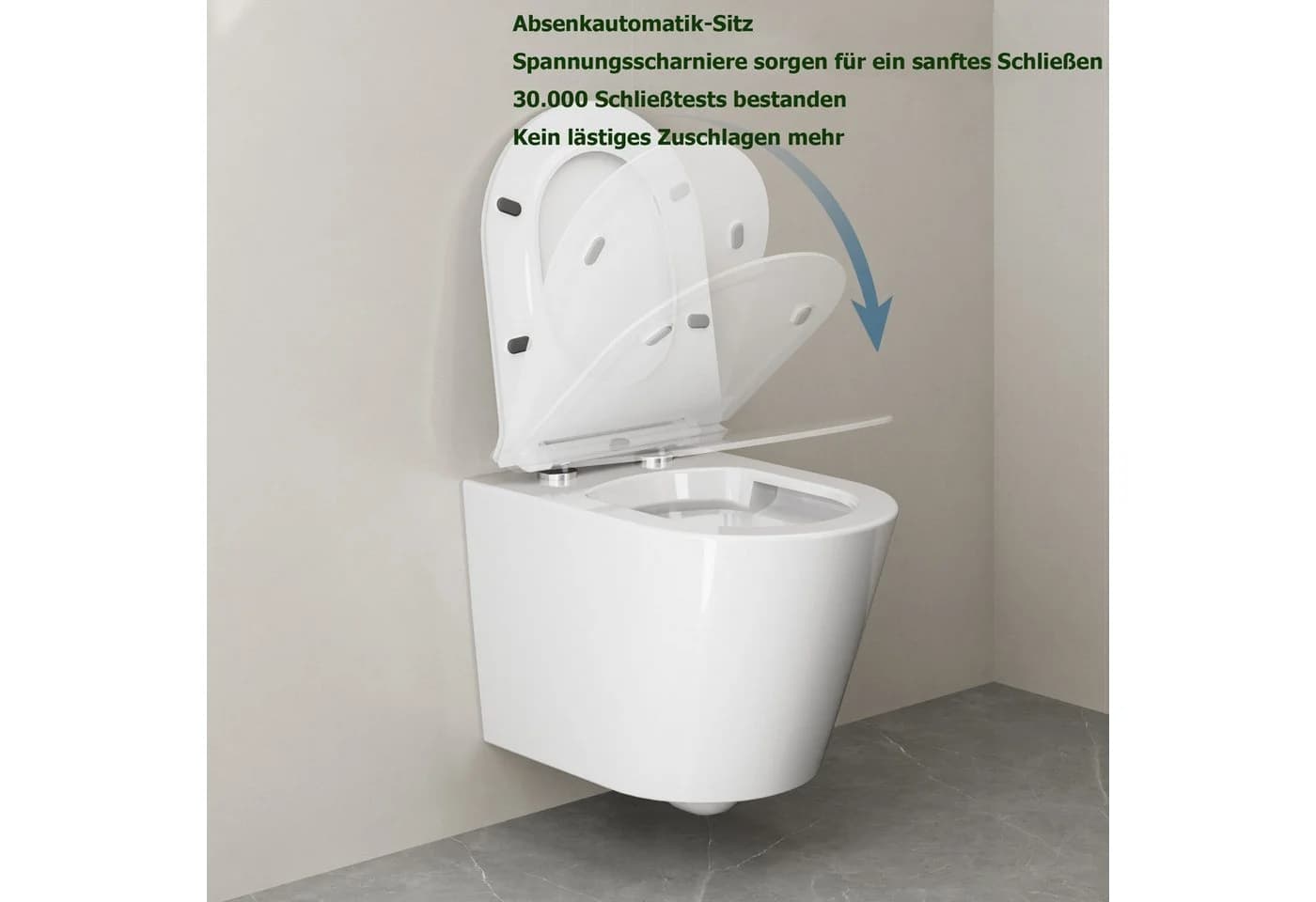 GarveeMore WC-Sitz mit Absenkautomatik D-Form - Bild 4