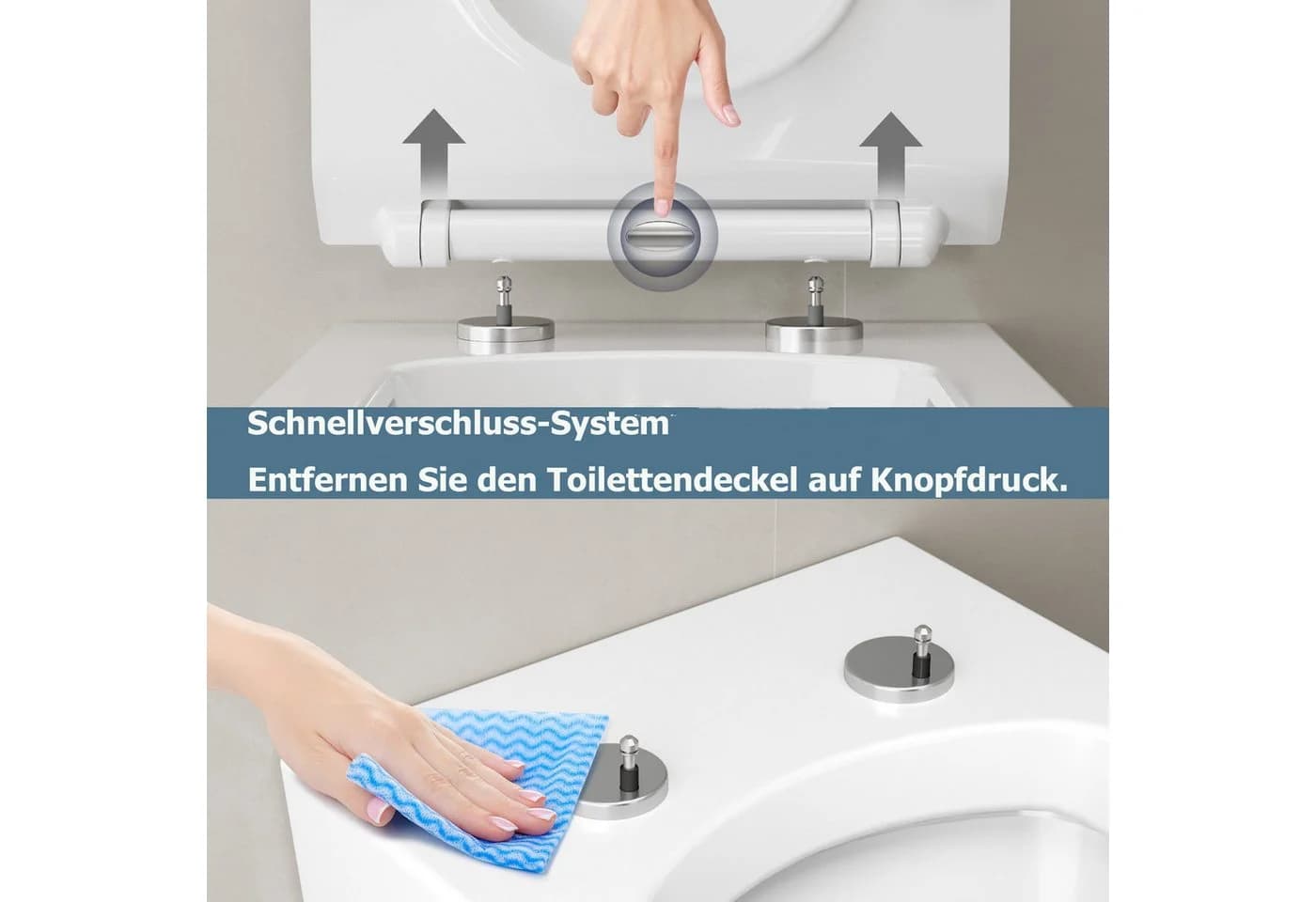 GarveeMore WC-Sitz mit Absenkautomatik D-Form - Bild 5