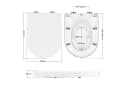 GarveeMore WC-Sitz mit Kindersitz 2-in-1 Soft-Close D-Form Weiß Bild 3