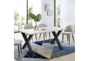GarveeMore Tischbein 2er Set Tischfüße X pulverbeschichtete Stahl Industriedesign, Tischgestell Kreuzgestell 60x72 cm Metall Tischkufen Bild 1