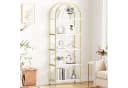 GarveeMore Bücherregal, Standregal mit 5 Ebenen, aus Metall und Marmor, 180x60x28cm Bild 1