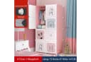 GarveeMore Kinderkleiderschrank Rosa 8 Würfel Kunststoff Bild 1