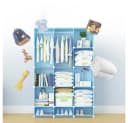 GarveeMore Kinderkleiderschrank 8 Würfel Blau Kunststoff Bild 1