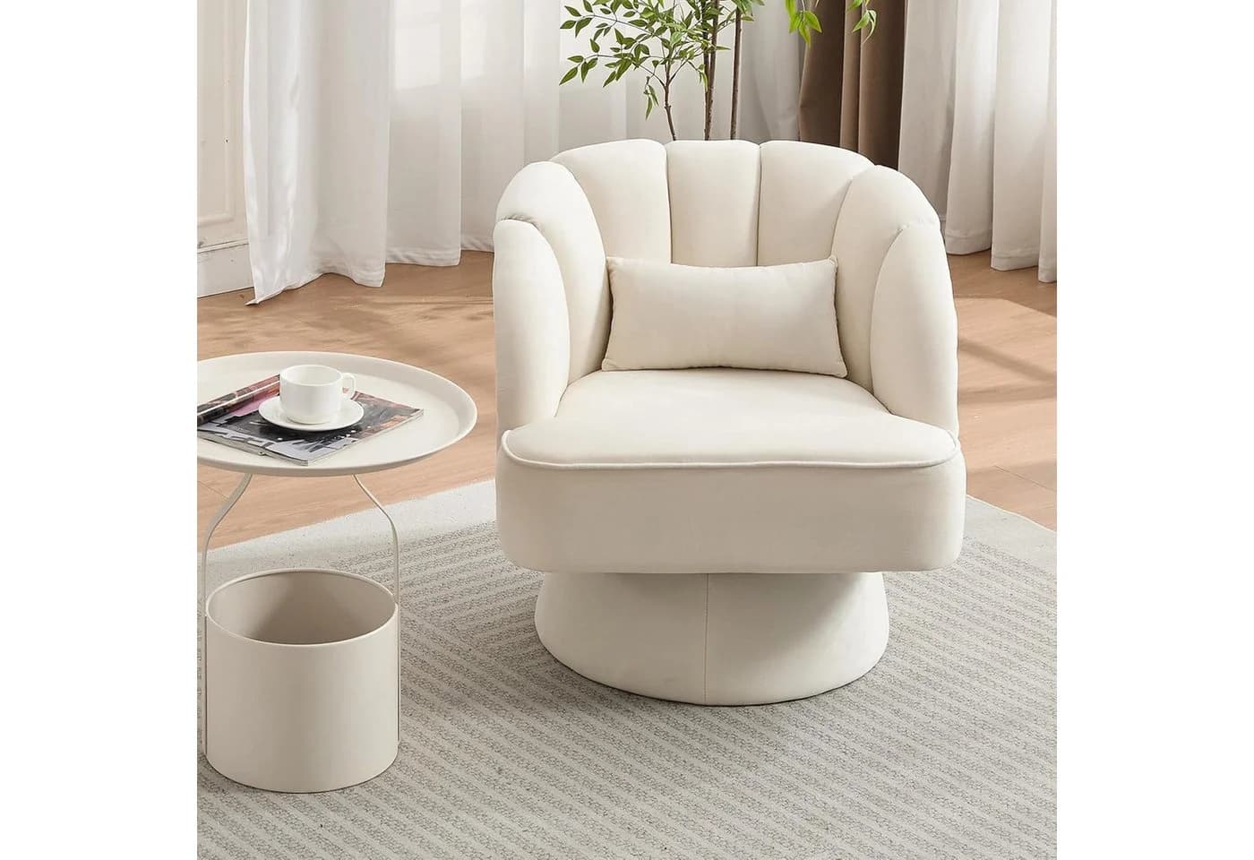 GarveeMore Sessel 360 Grad Drehfunktion Samtbezug - Bild 2