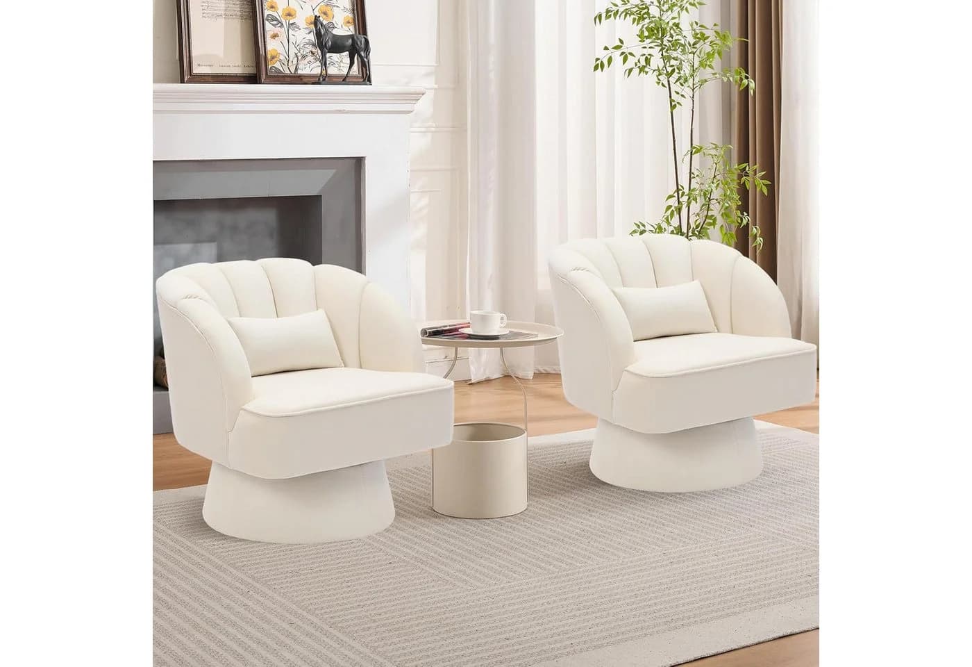 GarveeMore Sessel 360 Grad Drehfunktion Samtbezug - Bild 4